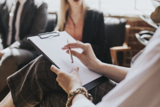 Business people talking in a consultation